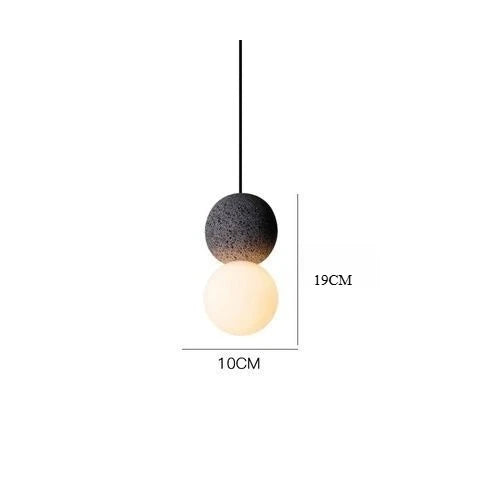 Modern G9 Pendant Lamp - Concrete Ball LED Chandelier for Home Decor