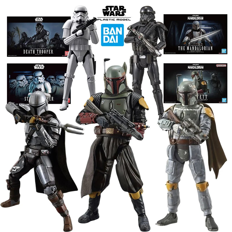 Bandai Star Wars Boba Fett & Clone Trooper Action Figures Model Kit