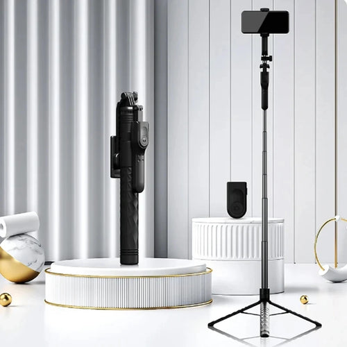 1.7M Wireless Selfie Tripod - Stable Shooting for Action Cameras & Smartphones
