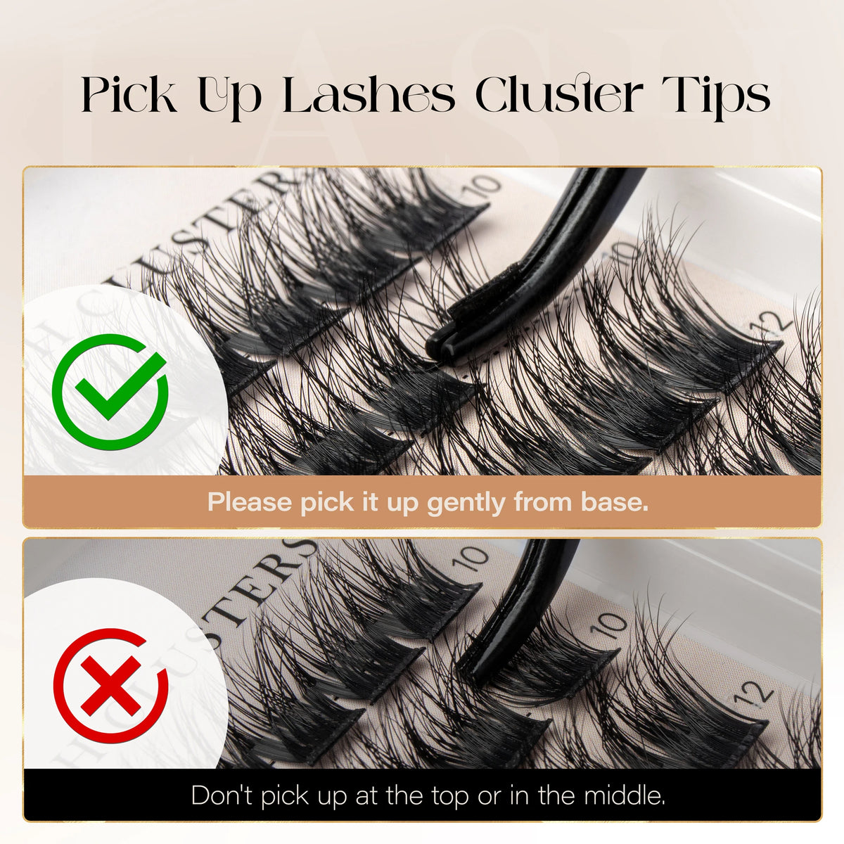 BEFER DIY Cluster Lashes - Natural Volume False Eyelash Extensions