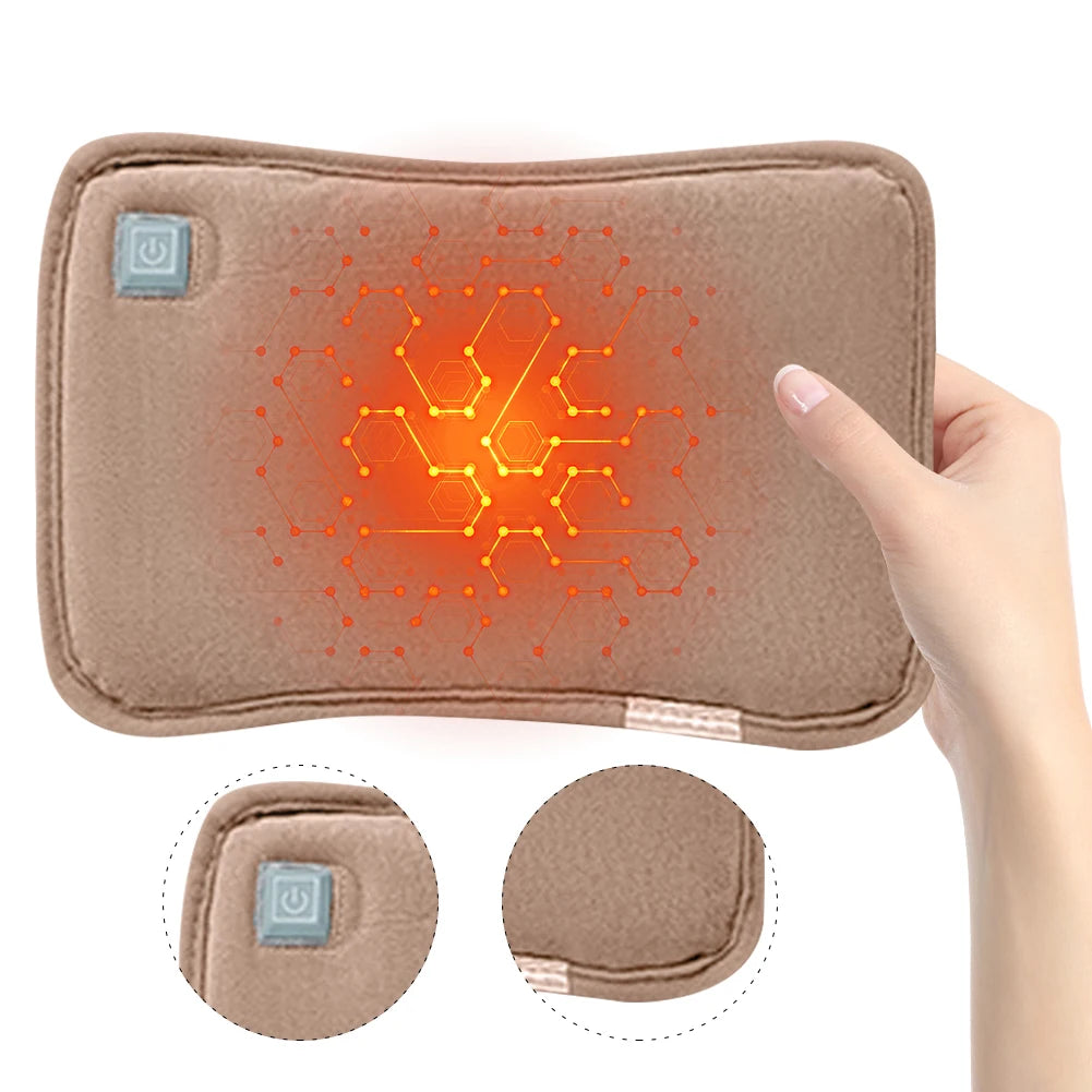 USB Electric Heated Hand Warmer Pad | 3 Temperature Levels | Cold-Proof