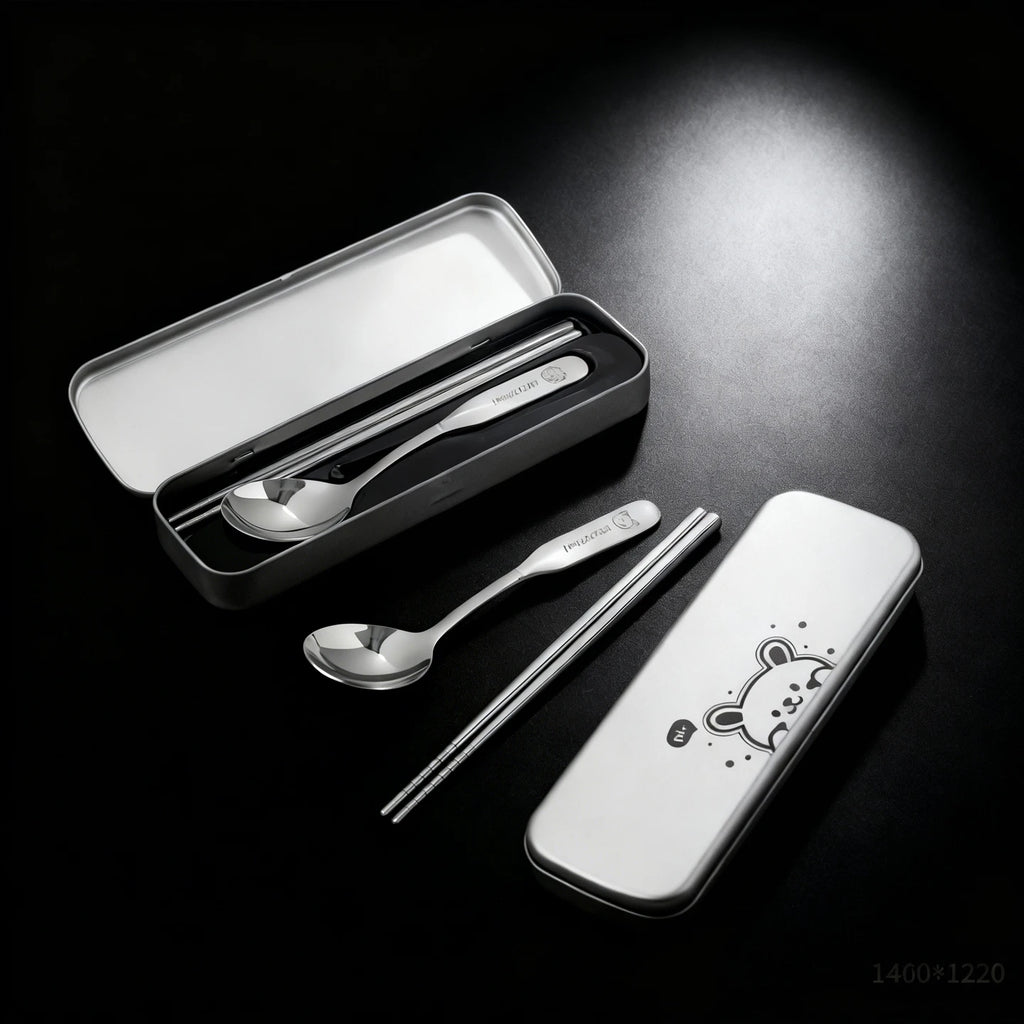 3-Piece Portable Stainless Steel Flatware Set for Kids & Outdoor Dining