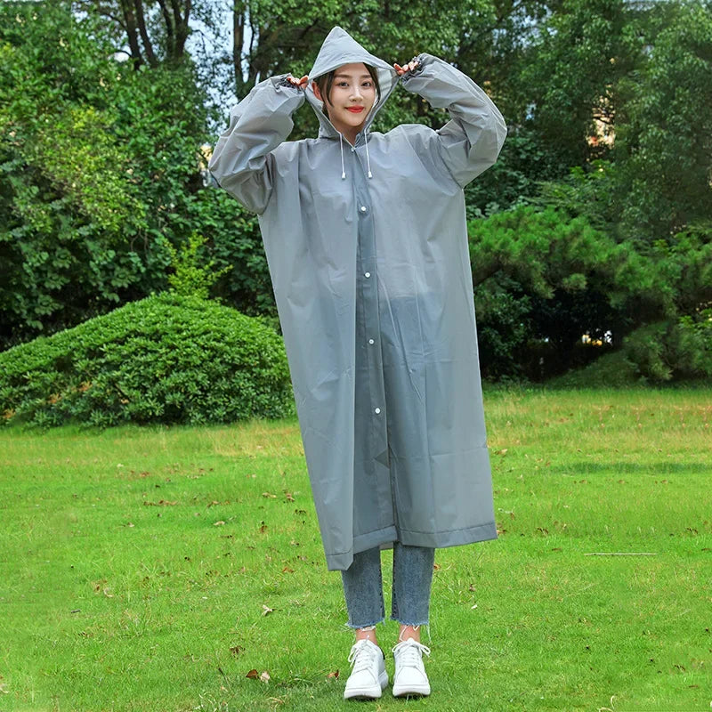 EVA Rain Suit Poncho - Waterproof & Windproof Travel Raincoat