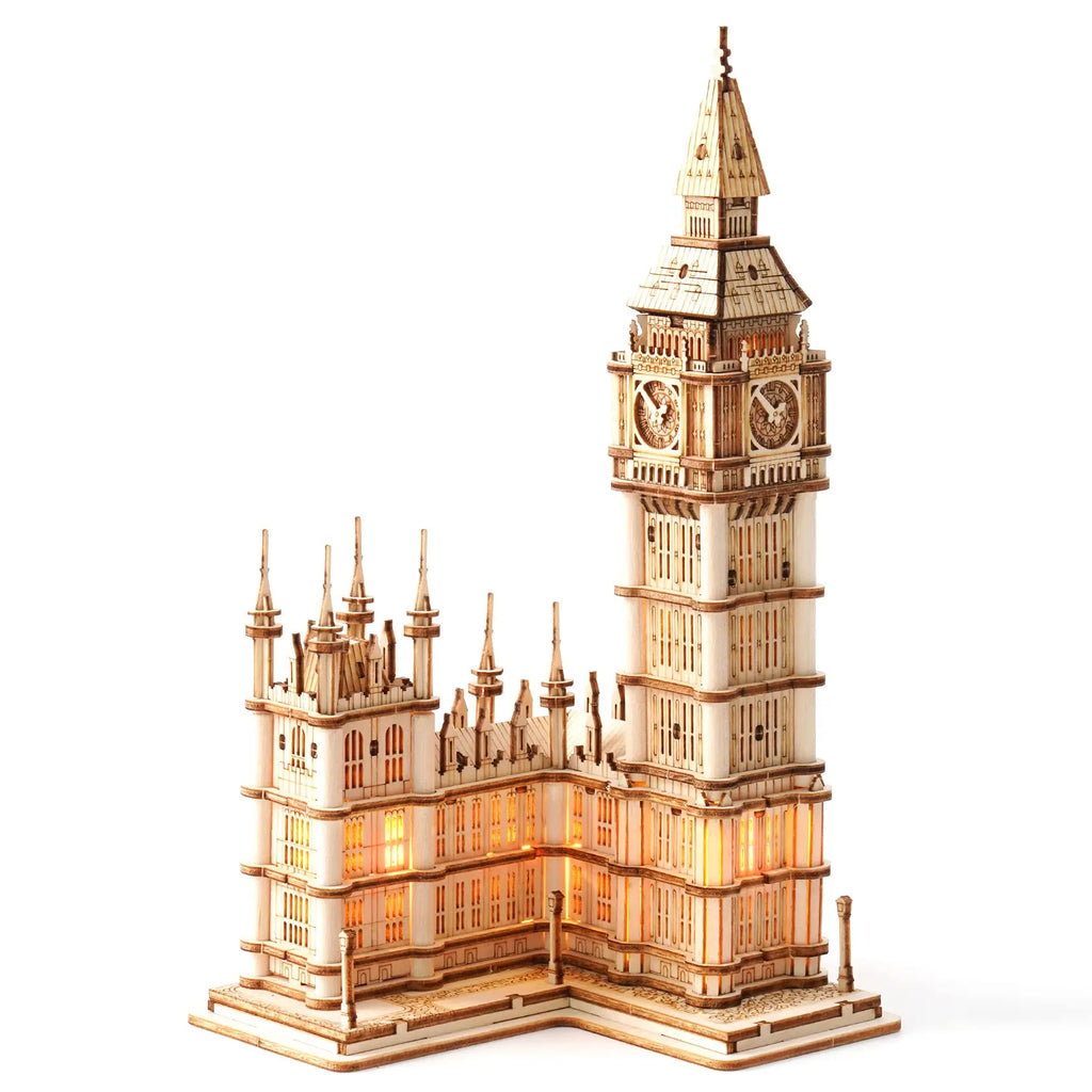 Robotime 3D DIY Tower Bridge & Big Ben Wooden Puzzle Kit