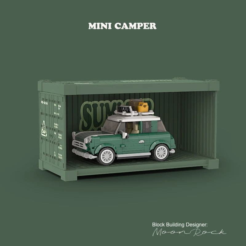 JIMITU Retro Campervan Building Blocks - Fun Mini Model Toy for Kids