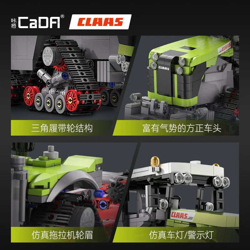 Cada 1336pcs CLAAS Agricultural Vehicle Building Kit for Kids