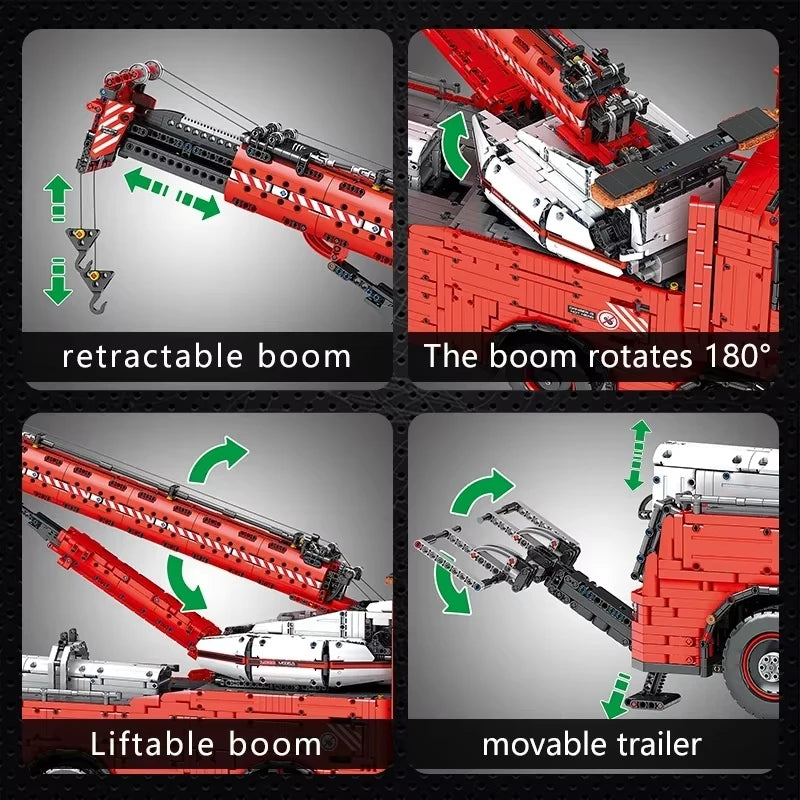 10966PCS Motorized Tow Truck MKII Building Block Set for Kids
