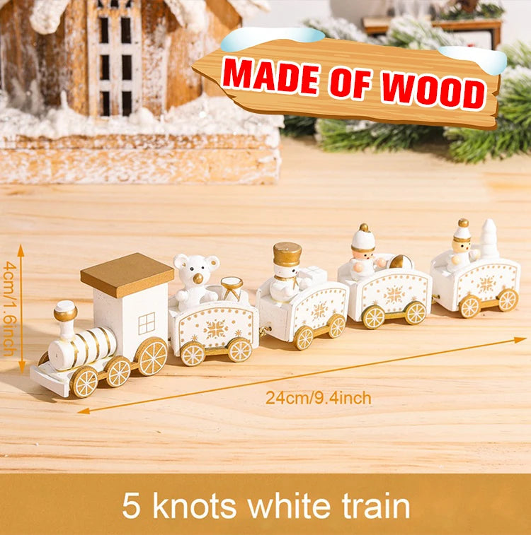Christmas Train Ornament – Festive Wooden & Plastic Holiday Decor