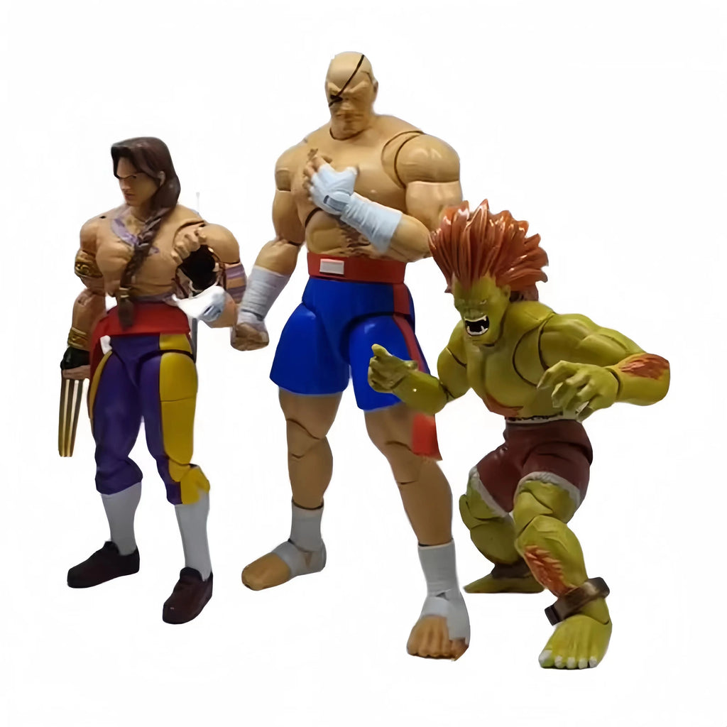Street Fighter 6 Blanka, Sagat & Vega Action Figures - Collectible Set