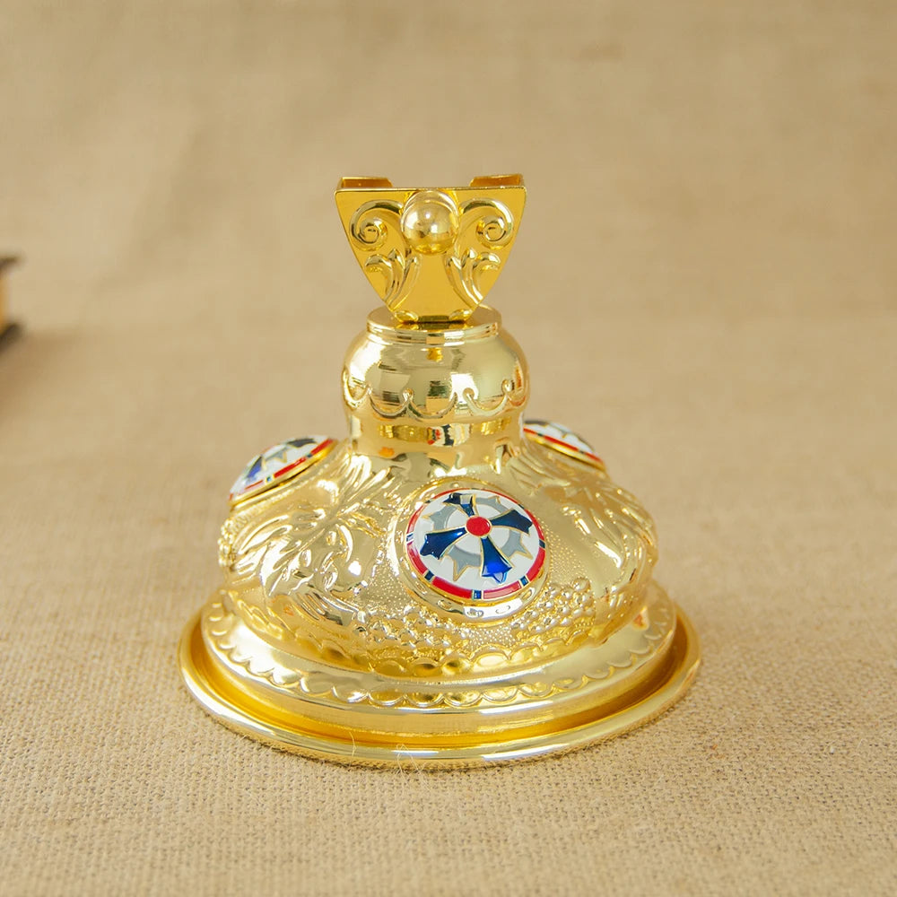 Gold-Plated Cross Stand - Elegant Religious Home Decor