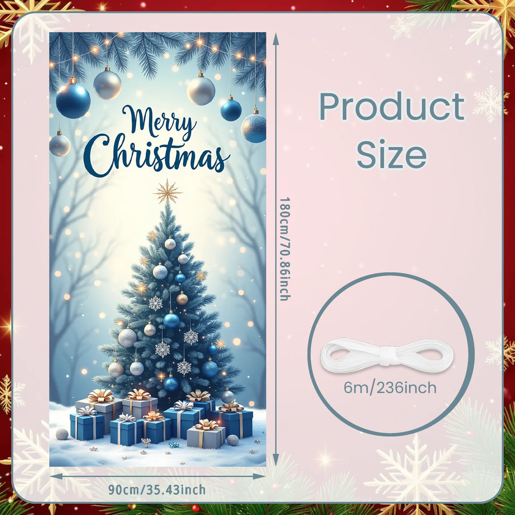 Elegant Christmas Tree Banner | Festive Holiday Decoration