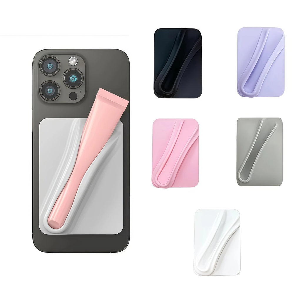 Silicone Lipstick Holder Stand for iPhone 15 & Samsung S24 | Strong Adhesive