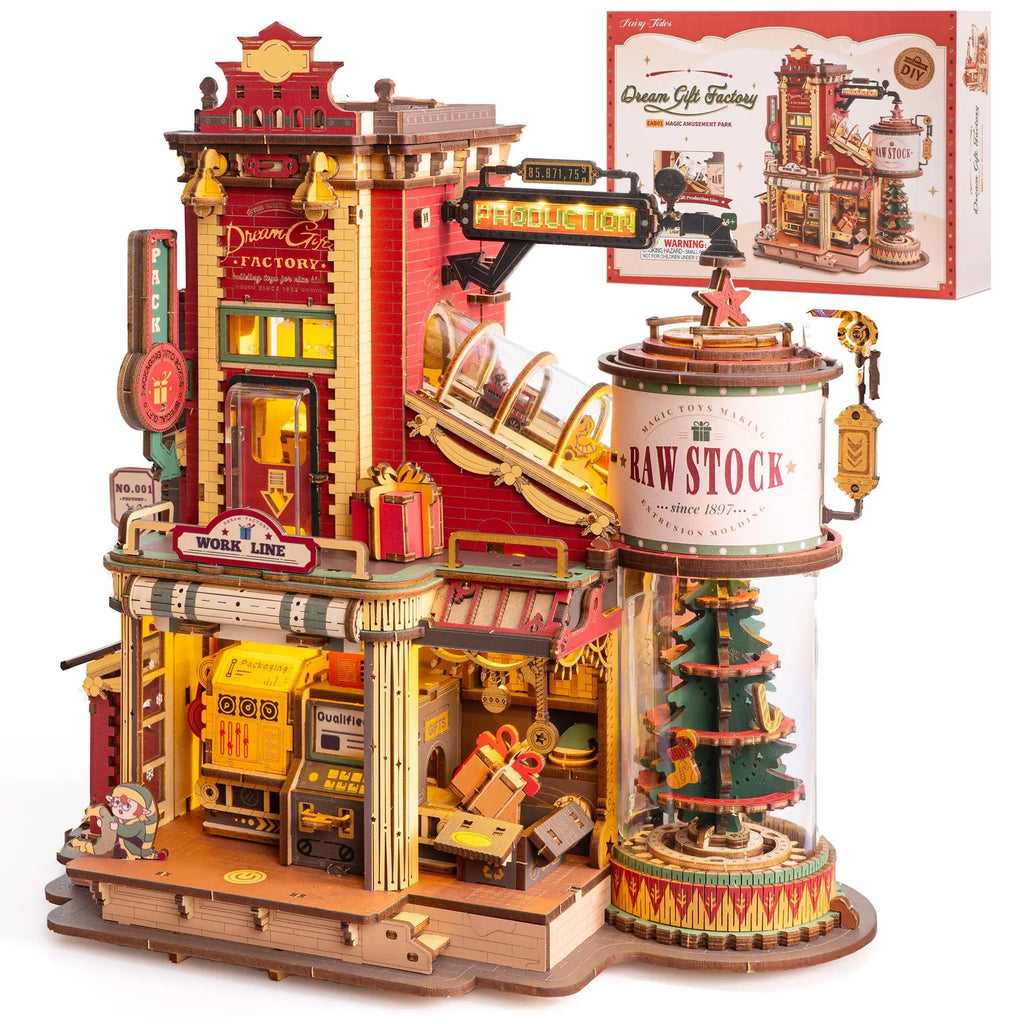 Robotime Rokr Dream Gift Factory 3D Wooden Puzzle with Light & Music