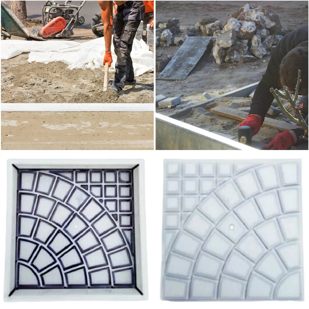 Reusable Plastic Garden Paving Brick Mold for DIY Pathways