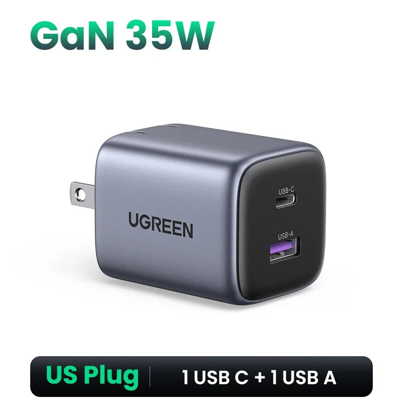 UGREEN 45W GaN USB Charger - Fast Charging with Dual USB-C Ports