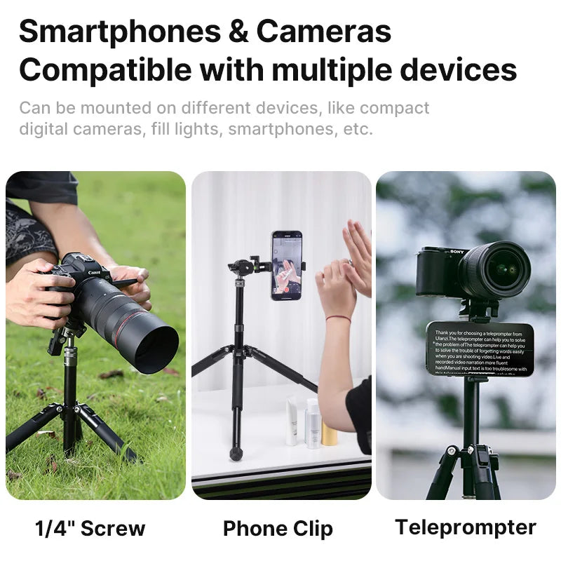 Ulanzi MT-63 Lightweight Aluminum Mini Tripod for Photography & Video