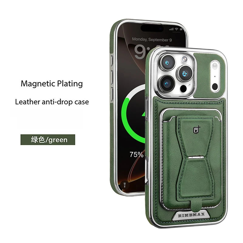 Luxury 2-in-1 Magnetic Leather Wallet Case for iPhone 17 Pro Max