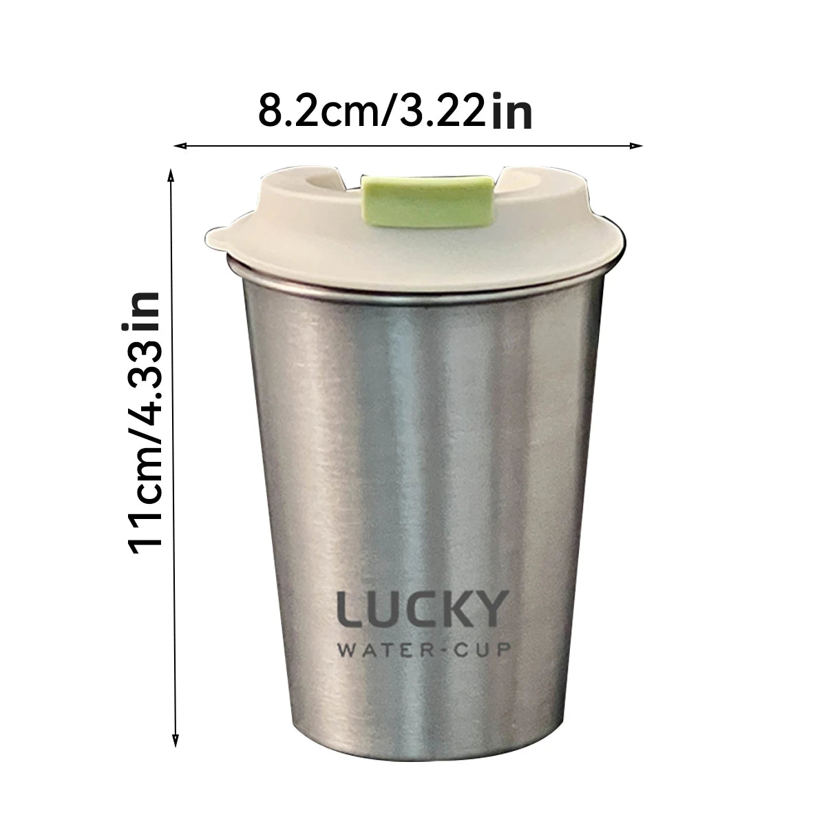 400ml Stainless Steel Portable Tumbler with Lid - Perfect for Coffee & Milk