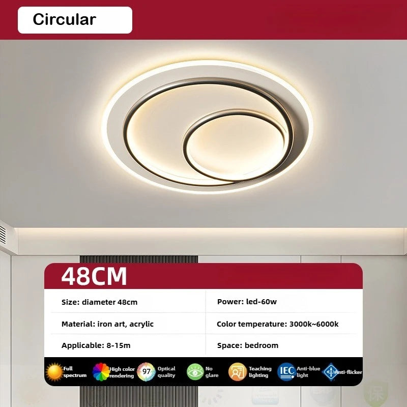 Smart Dimmable LED Ceiling Lamp - Modern Acrylic Fixture for Home