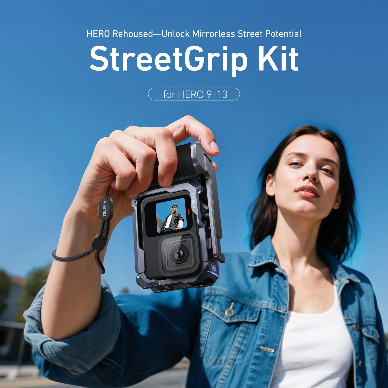 TELESIN StreetGrip Kit for GoPro HERO 9-13 | Capture Cinematic Action