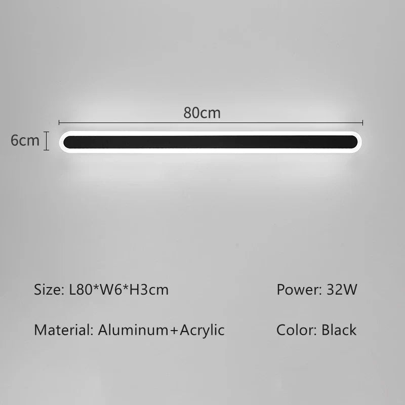 Smart LED Linear Wall Light - Dimmable & App Controlled Sconce