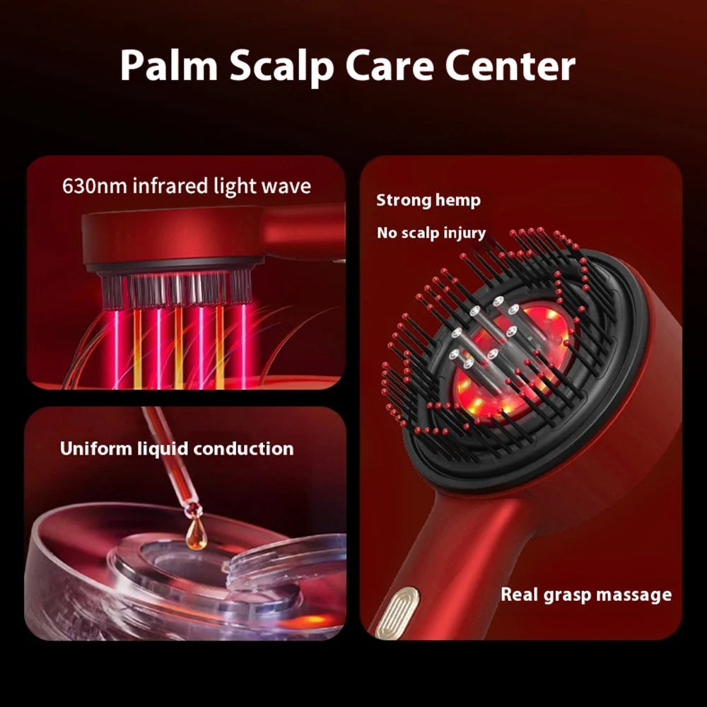 Electric Scalp Massager with Red Light Therapy for Hair Growth