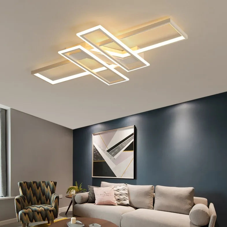 Elegant Modern LED Chandelier with Remote Control - Black Ceiling Lamp