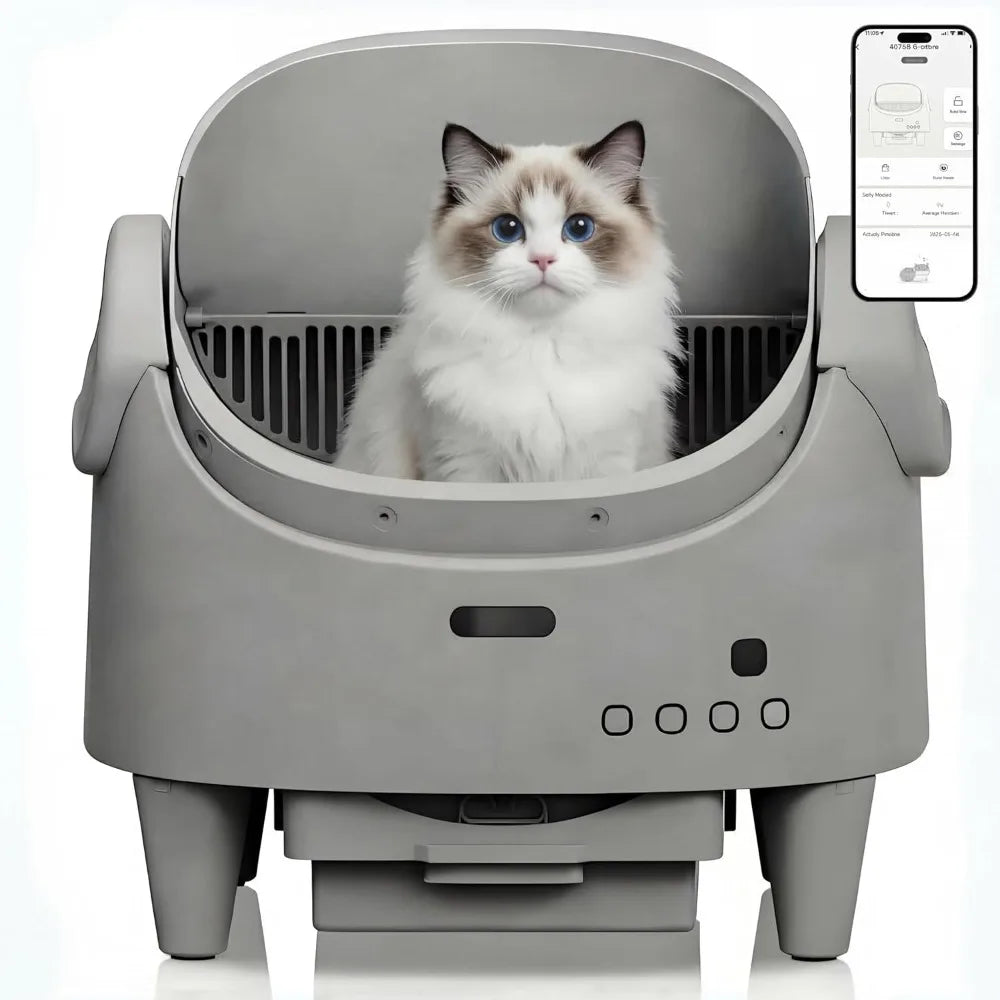 Automatic Self-Cleaning Cat Litter Box with Smart App Control
