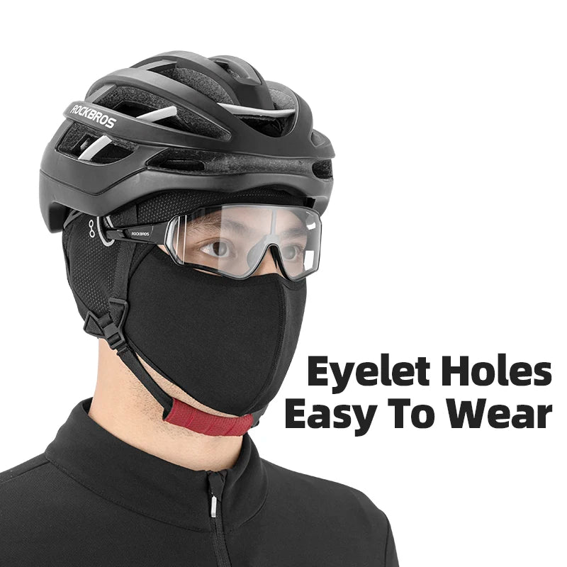 ROCKBROS Winter Thermal Fleece Cycling Balaclava - Windproof Face Mask