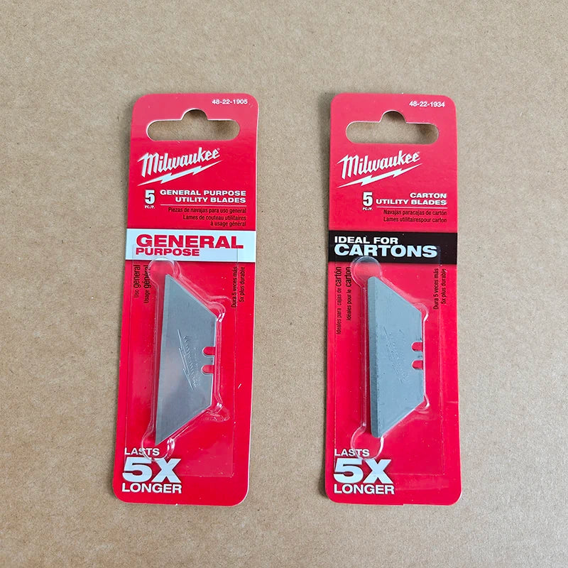 Milwaukee Utility Blades - Durable and Long-Lasting 5-Piece Set