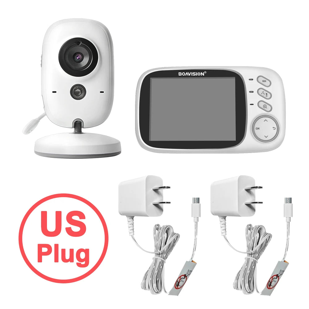 BOAVISION 2.4G Wireless Video Baby Monitor with 3.2" LCD & Night Vision