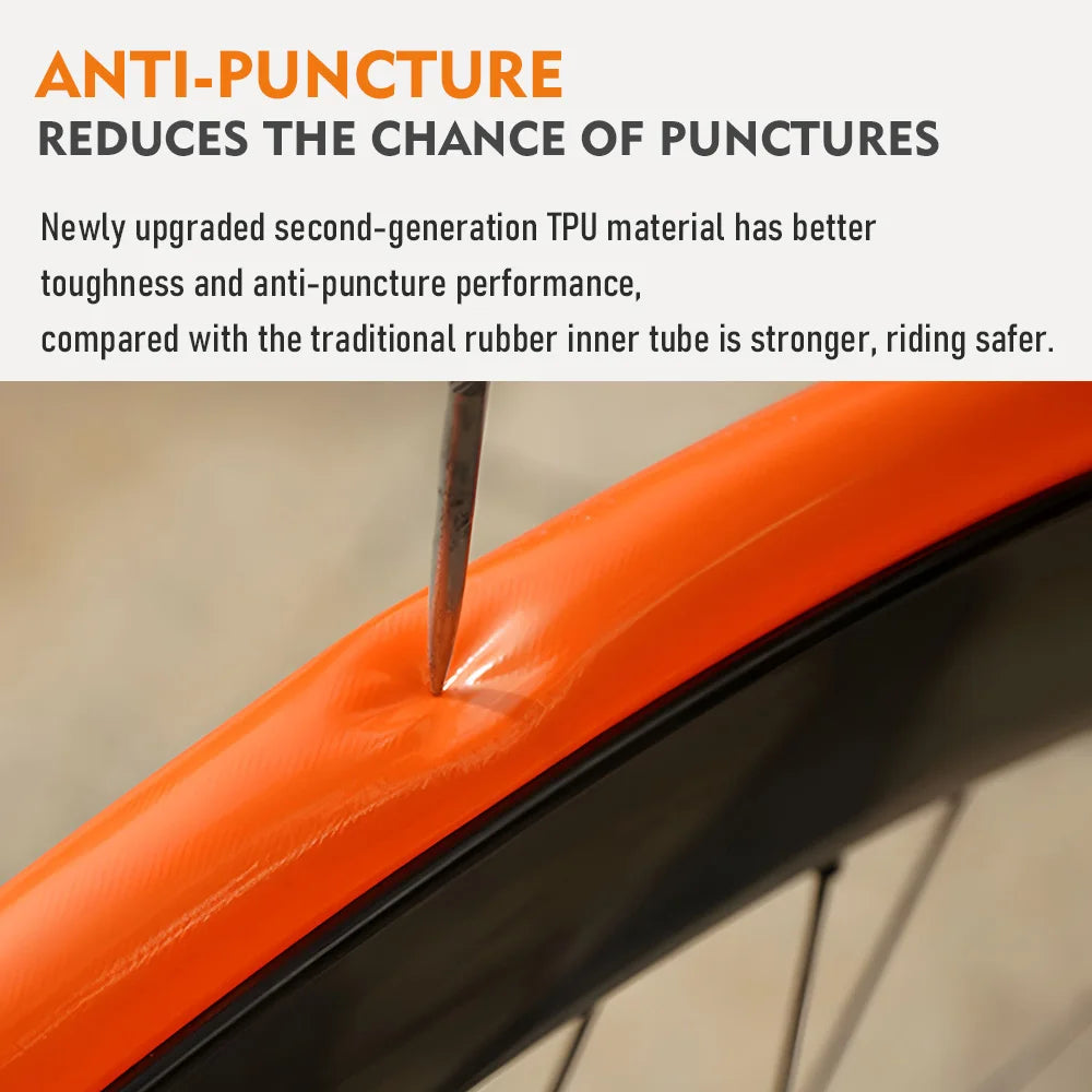 ThinkRider 28g Ultralight TPU Bike Inner Tube 700x18-32c French Valve