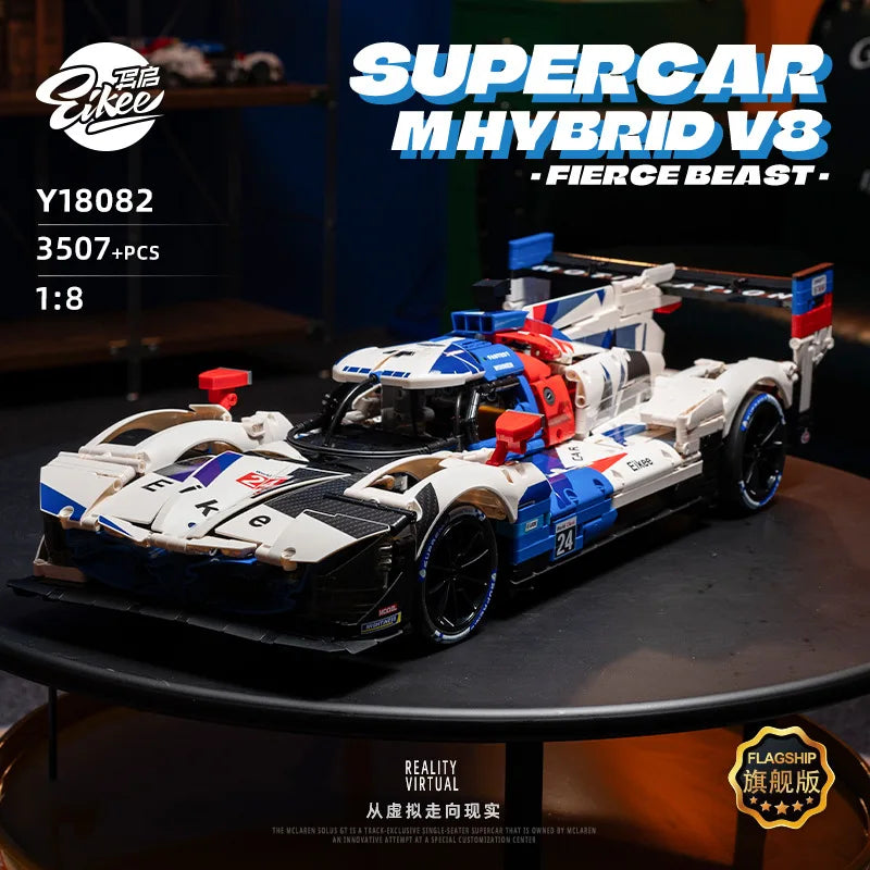 1:8 Scale Super Sport Racing Car Building Blocks for Kids