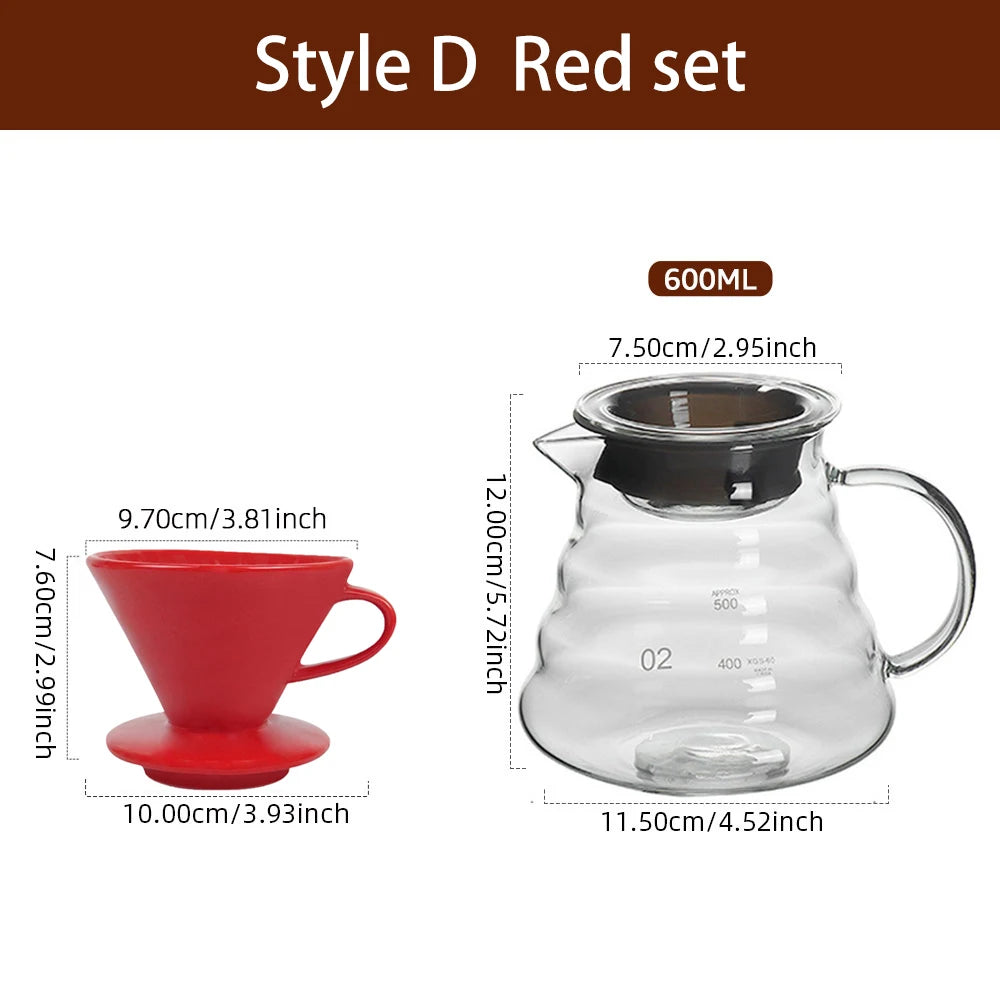 MYVIT Reusable 600ml Coffee Filter Cup Set - Hand Brew Perfection