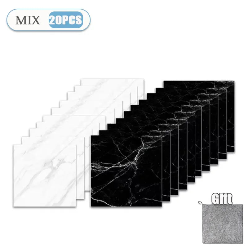 Thickened Self-Adhesive Marble Tile Stickers - Waterproof & Durable