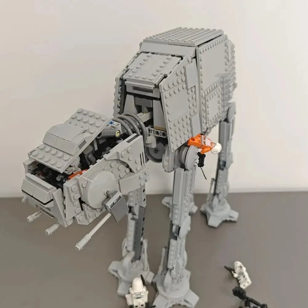 Building Blocks Space Model - DIY AT-AT Model with Figures for Kids (No Box)
