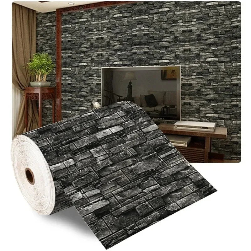 3D Self-Adhesive Foam Brick Wallpaper - Modern Home Décor
