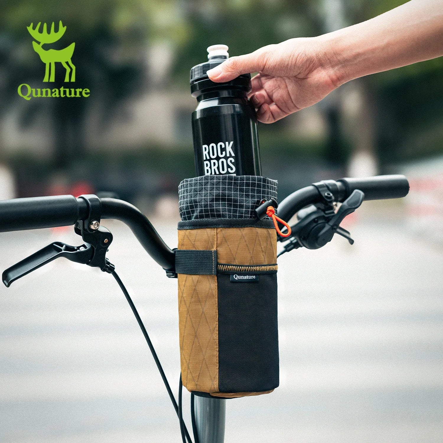 Qunature Insulated Foldable Crossbody Sling Bag for Biking