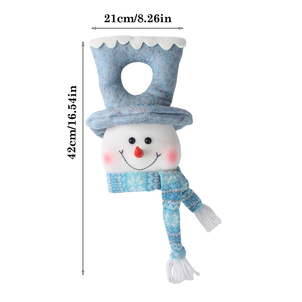 Glowing Blue Snowman Ornament - Magical Ocean Style Christmas Decor