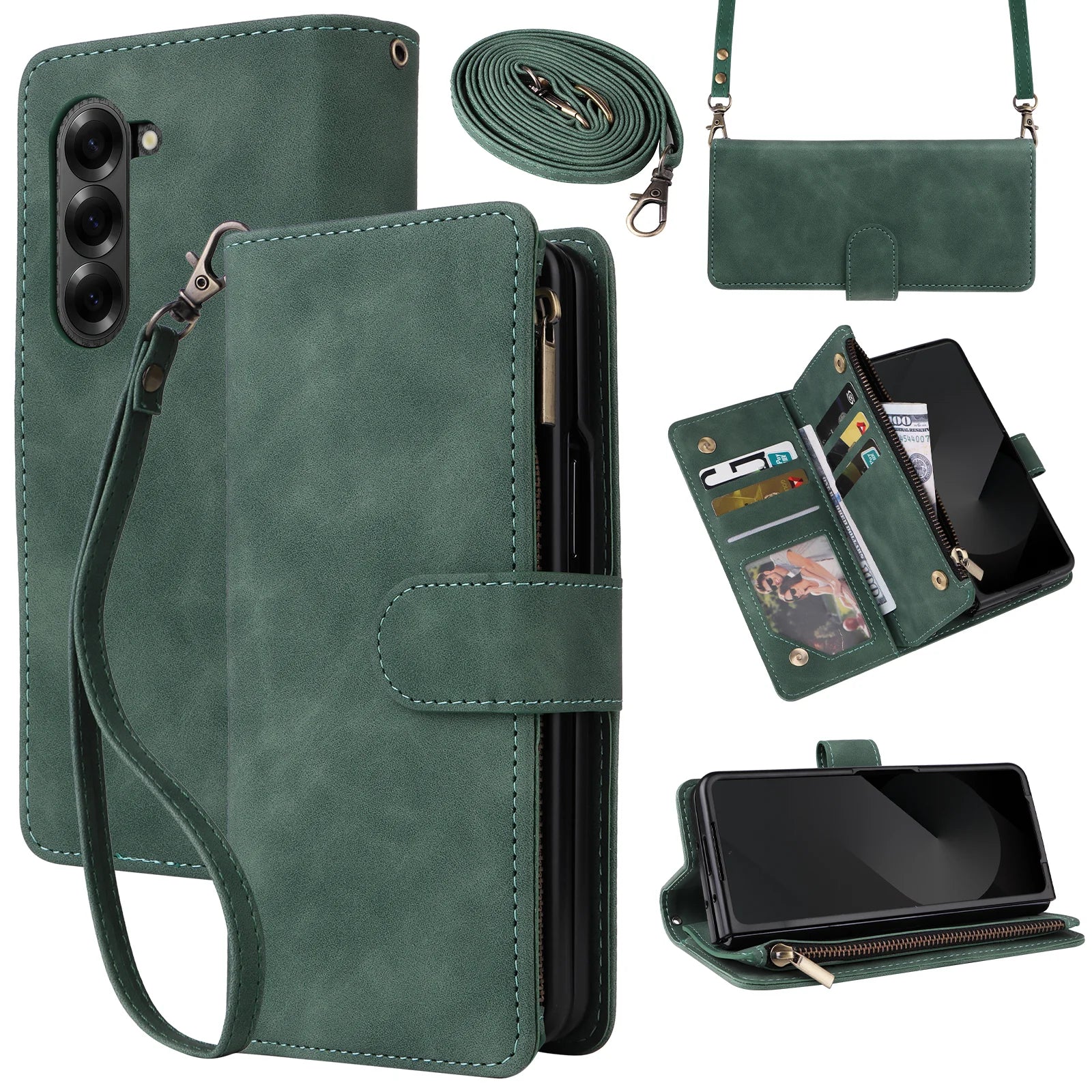 Stylish Premium Leather Wallet Case for Samsung Galaxy Z Fold