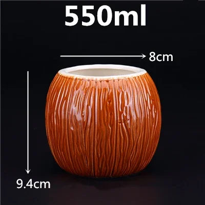 Colorful 450ml Hawaii Tiki Mug - Perfect for Cocktails & Beverages