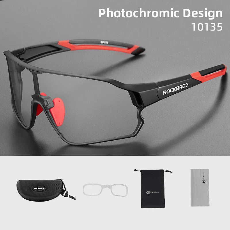 ROCKBROS Photochromic Cycling Glasses - UV400 Protection & Comfort