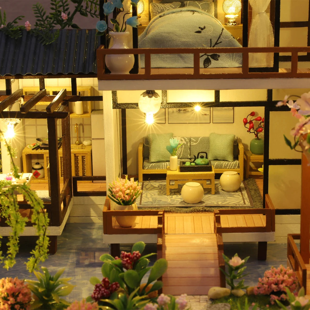 3D Dollhouse Model Kit - DIY Puzzle with Furniture for Home Decor