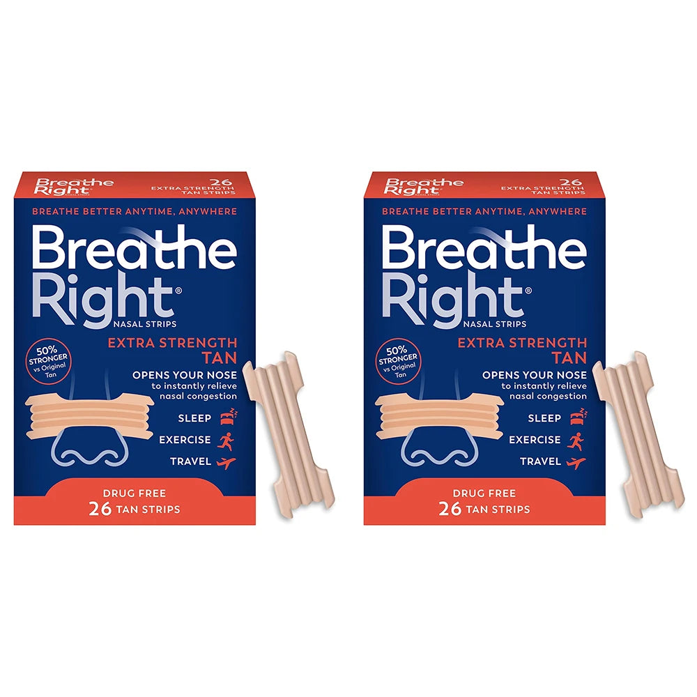 Extra Strength Nasal Strips - Drug-Free Snoring Relief & Congestion Aid