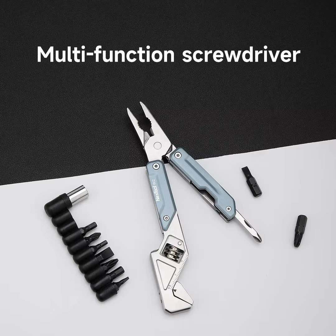 NexTool 8-in-1 Multi Tool: Wrench, Knife, and Screwdrivers for Outdoor Use
