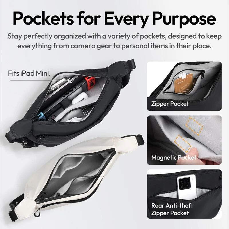 Ulanzi HMN1 Lunar Sling Bag - Stylish Crossbody for Camera & Smartphone
