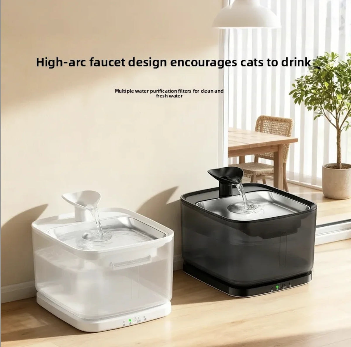 Smart 3.2L Pet Water Fountain Bottle - Stainless Steel Dispenser