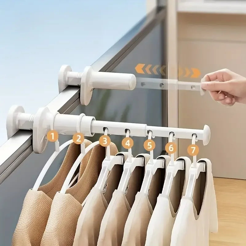 Thickened Portable Folding Hangers - Extendable Travel Clothes Rack