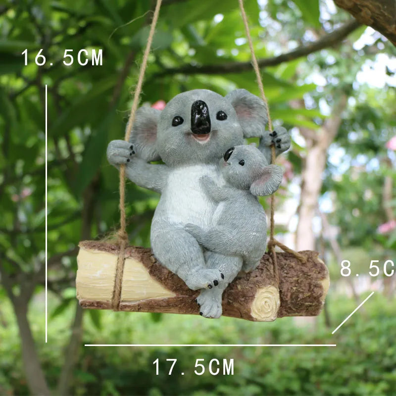 Whimsical Climbing Squirrel Resin Figurine for Garden Décor