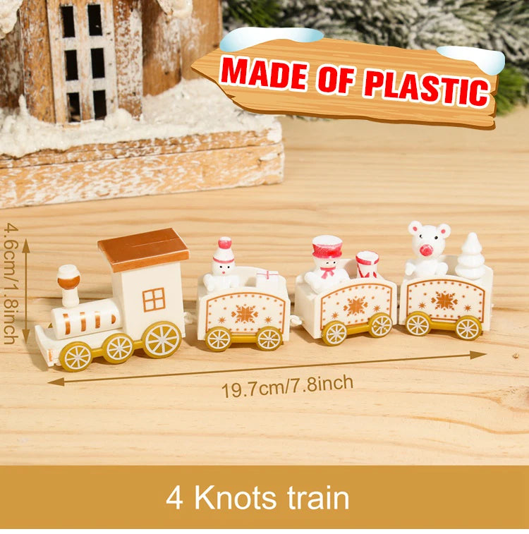 Christmas Train Ornament – Festive Wooden & Plastic Holiday Decor